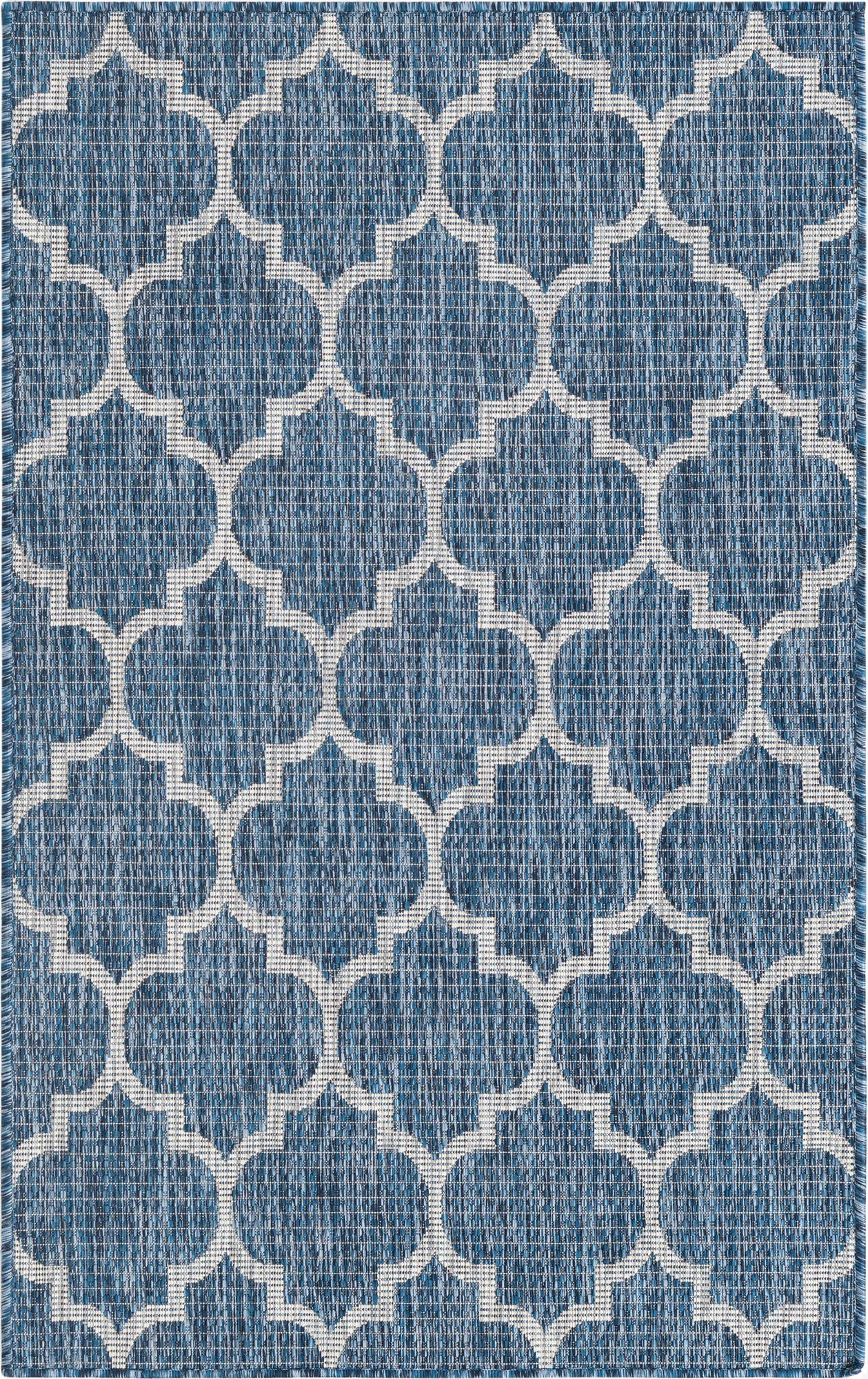  3' x 5' 3  Washable Lattice Indoor / Outdoor Rug
