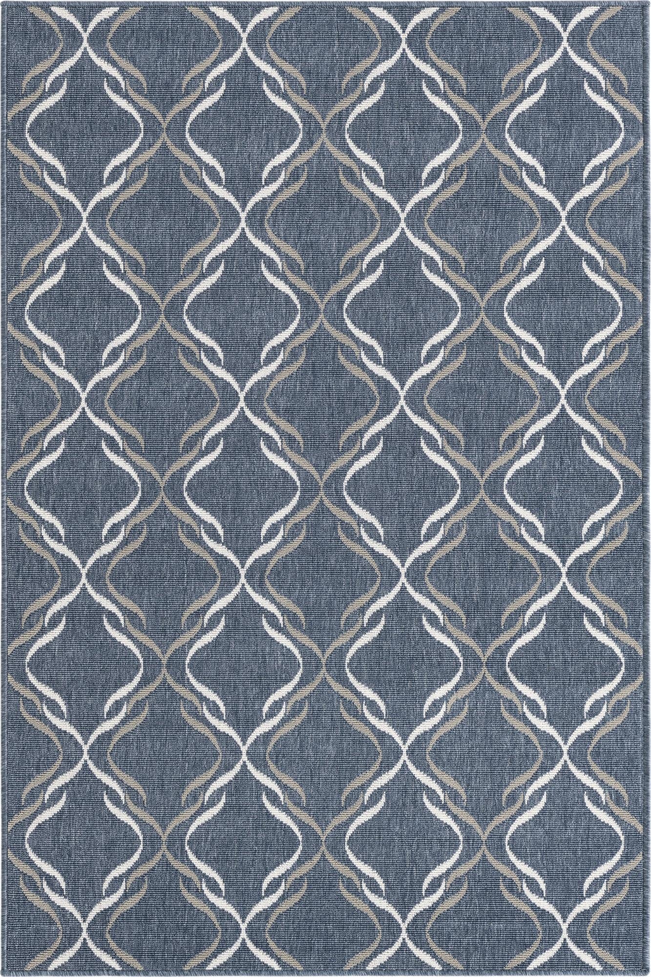  4' x 6'  Washable Lattice Indoor / Outdoor Rug