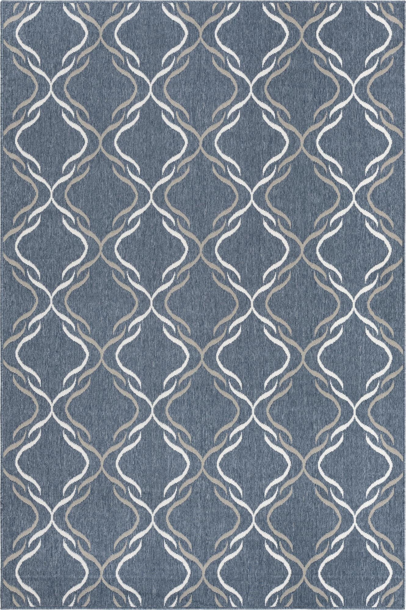  6' x 9'  Washable Lattice Indoor / Outdoor Rug