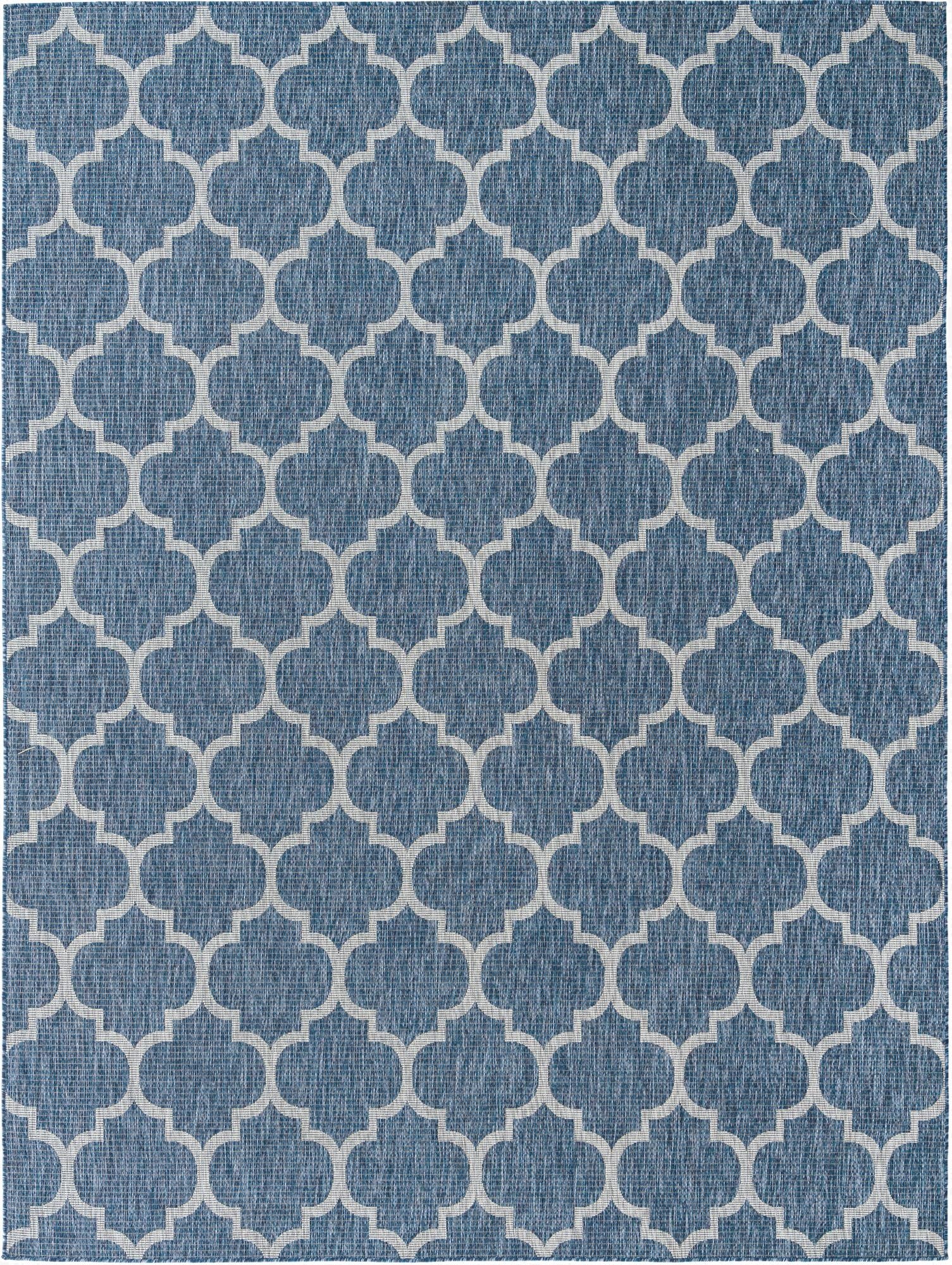  9' x 12'  Washable Lattice Indoor / Outdoor Rug