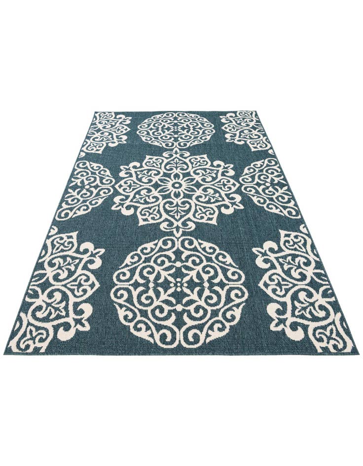 Detail image of  5' 3 x 7' 7  Washable Modern Indoor / Outdoor Rug