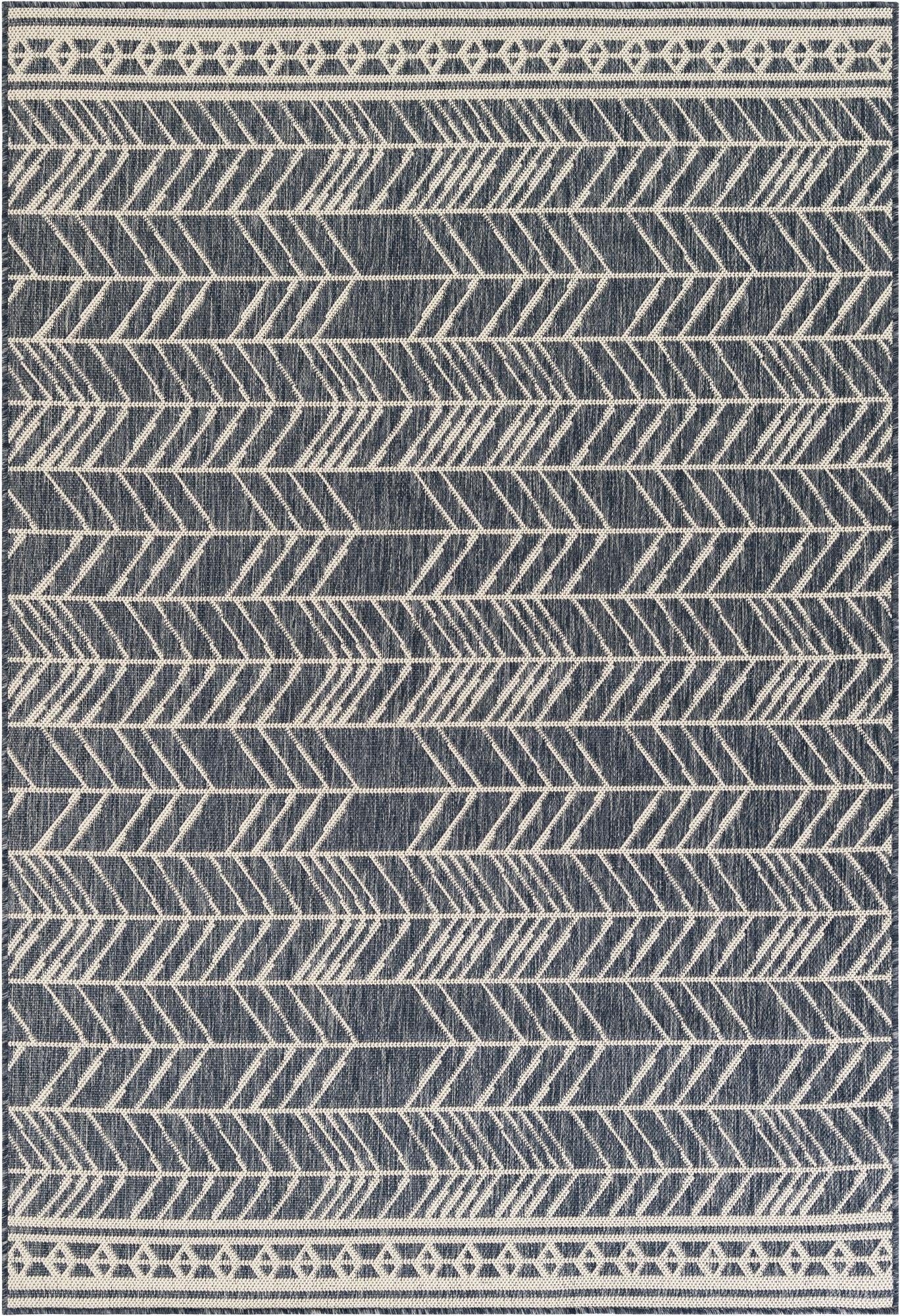  5' 3 x 7' 8  Washable Modern Indoor / Outdoor Rug
