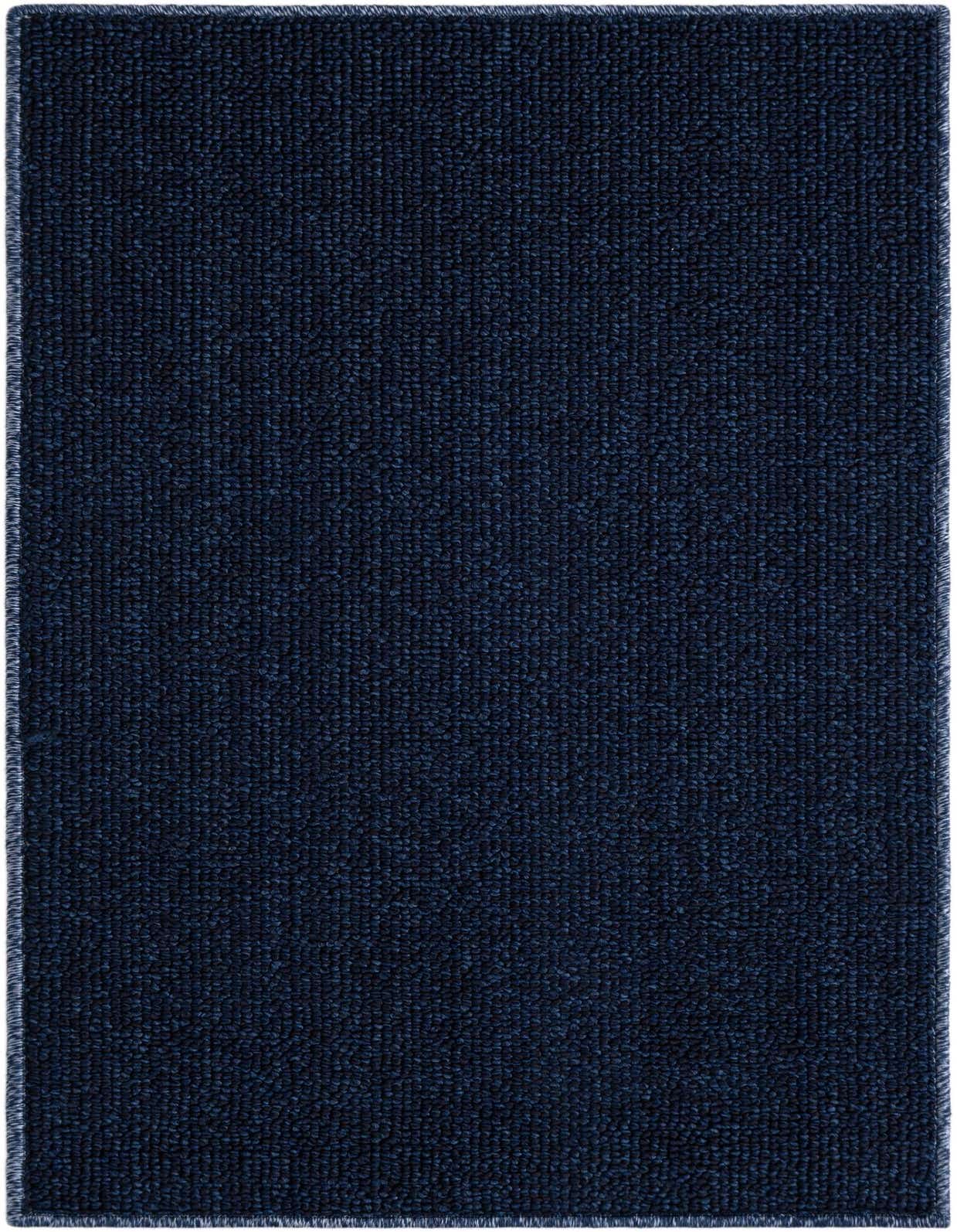 A 2x3 rectangular navy blue modern flatweave rug, suitable for indoor or outdoor use.