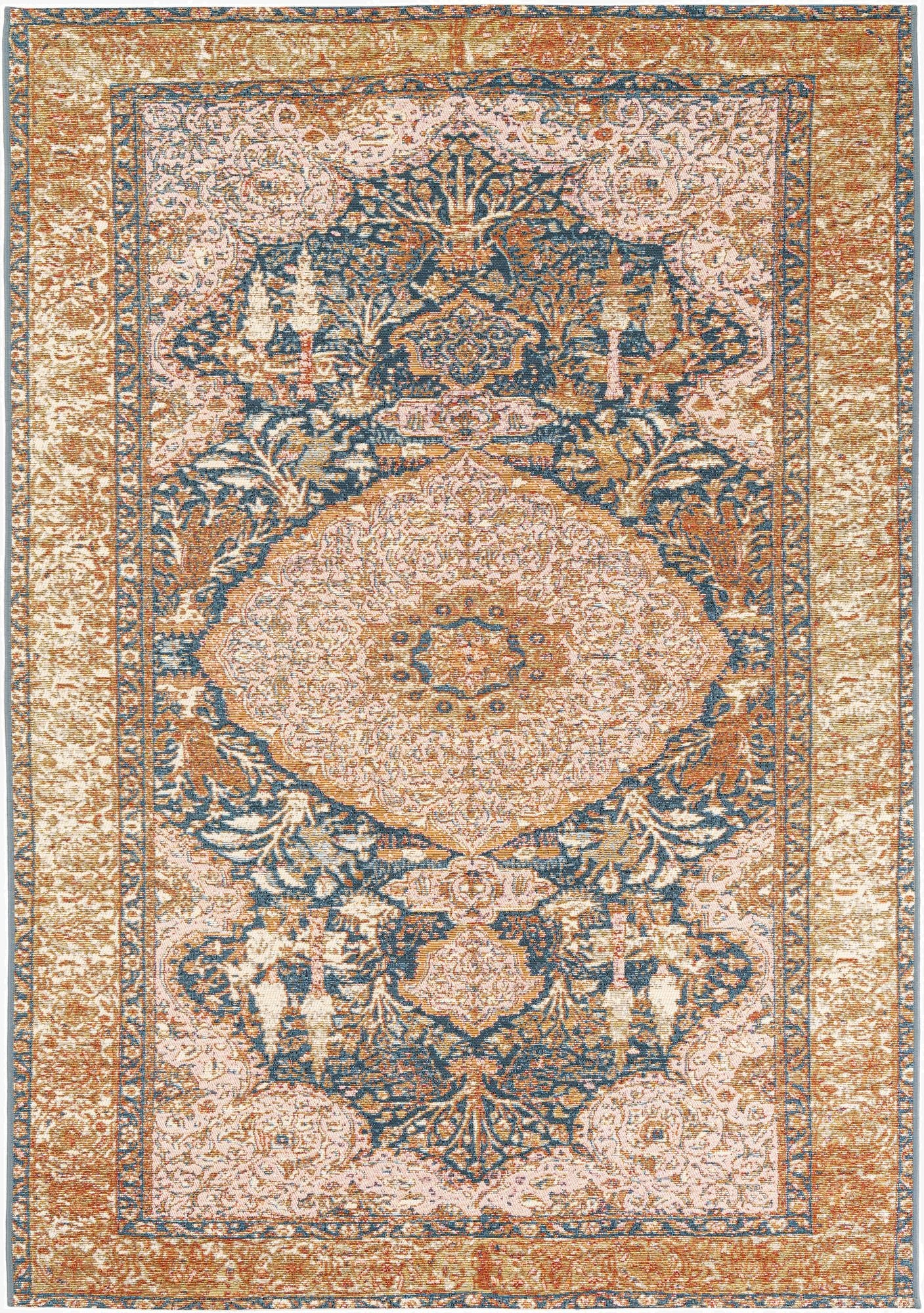  5' 3 x 7' 8  Washable Traditional Indoor / Outdoor Rug