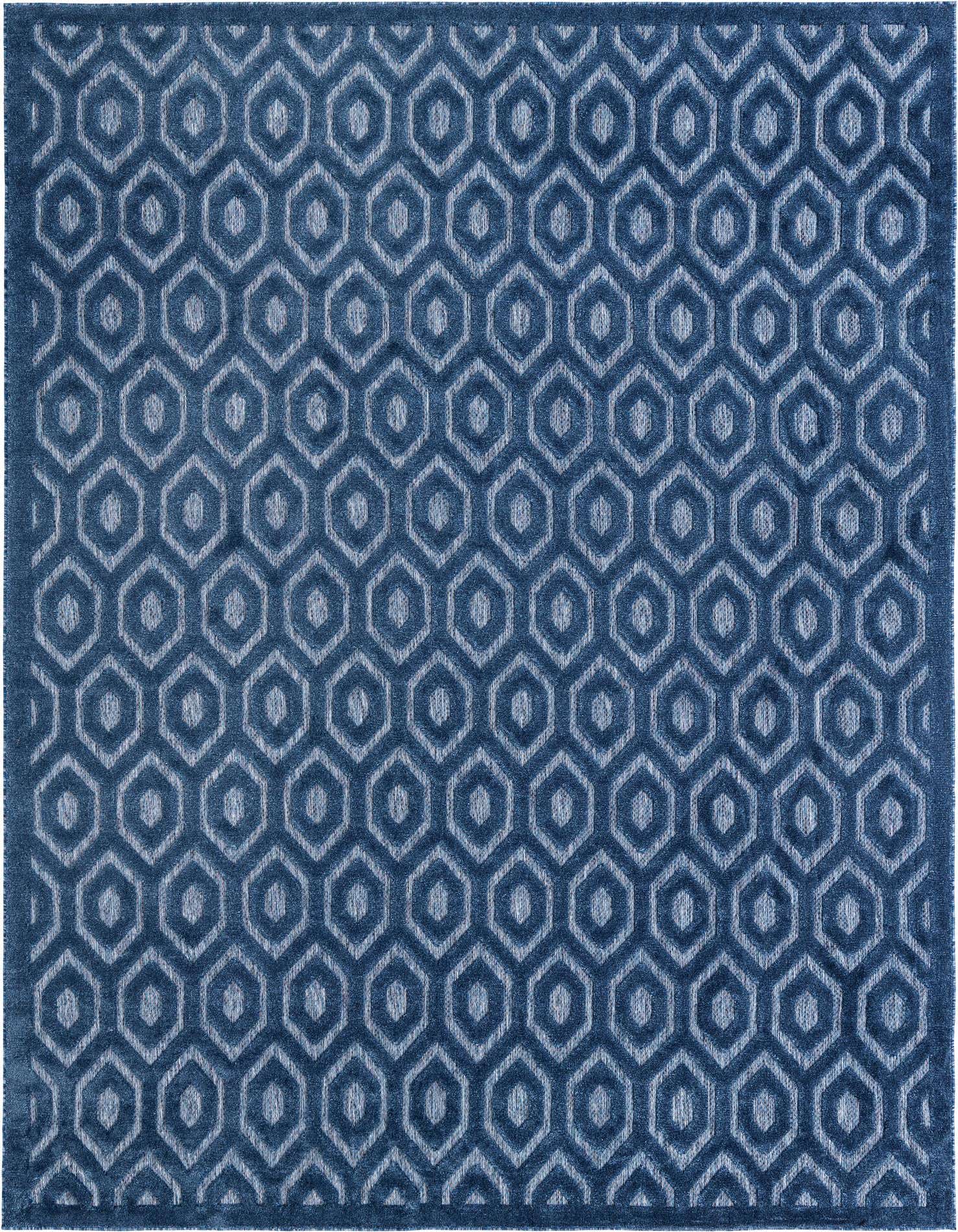 Primary image  9' x 12'  Washable Trellis Textured Indoor / Outdoor Rug