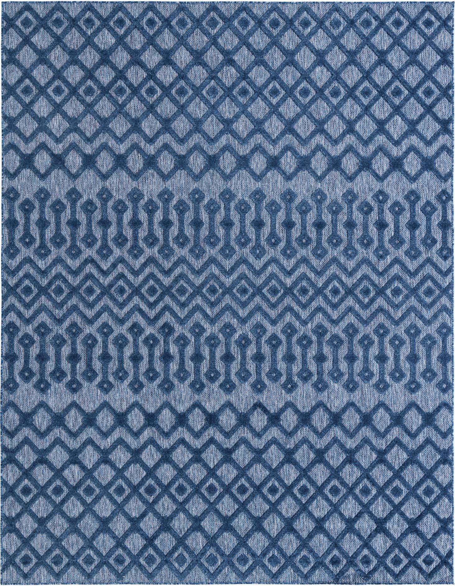Primary image  9' x 12'  Washable Trellis Textured Indoor / Outdoor Rug