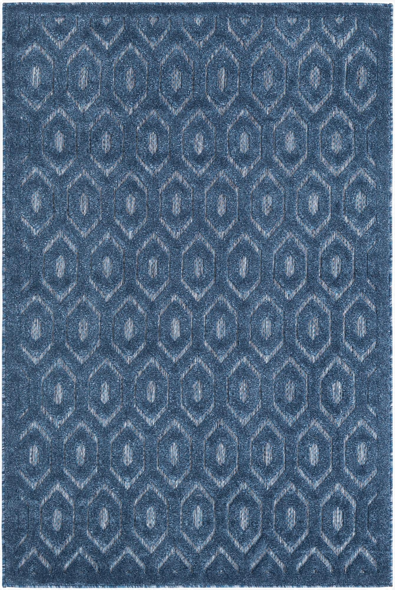  4' x 6'  Washable Trellis Textured Indoor / Outdoor Rug