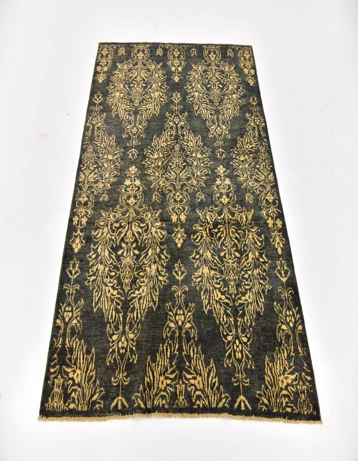 Detail image of  4' 10 x 6' 3  Hand Knotted Peshawar Ziegler Oriental Rug