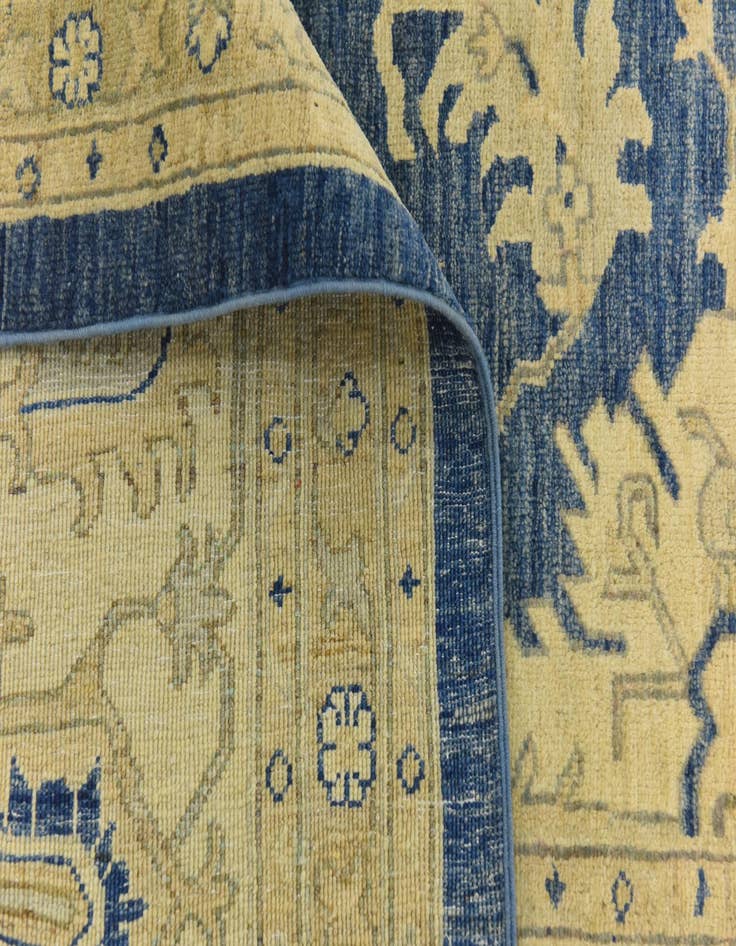 Detail image of  9' 9 x 13' 6  Hand Knotted Peshawar Ziegler Rug