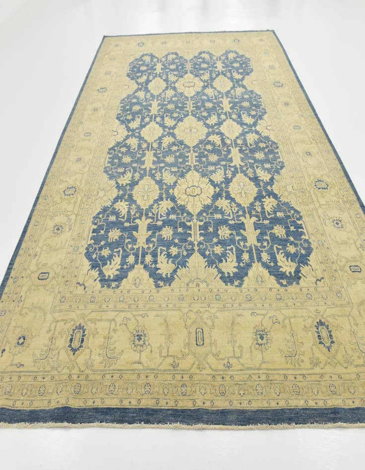 Detail image of  9' 9 x 13' 6  Hand Knotted Peshawar Ziegler Rug