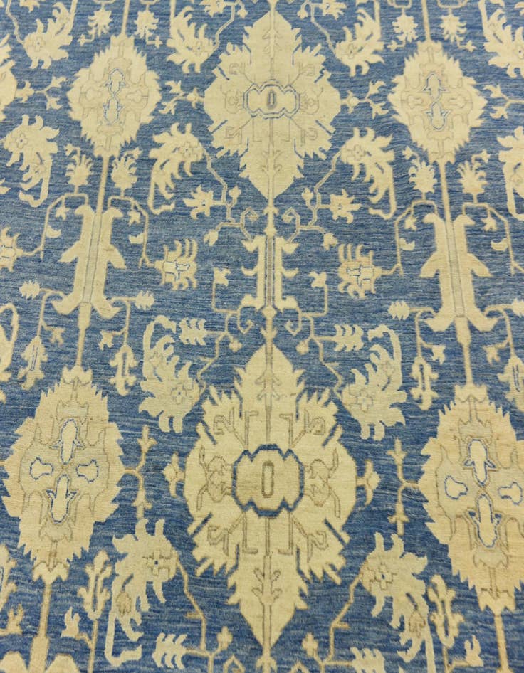 Detail image of  9' 9 x 13' 6  Hand Knotted Peshawar Ziegler Rug