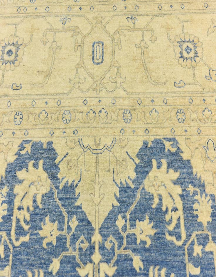 Detail image of  9' 9 x 13' 6  Hand Knotted Peshawar Ziegler Rug