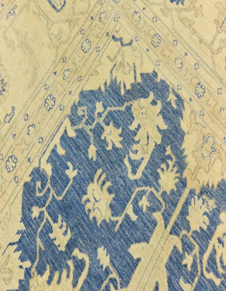 Detail image of  9' 9 x 13' 6  Hand Knotted Peshawar Ziegler Rug