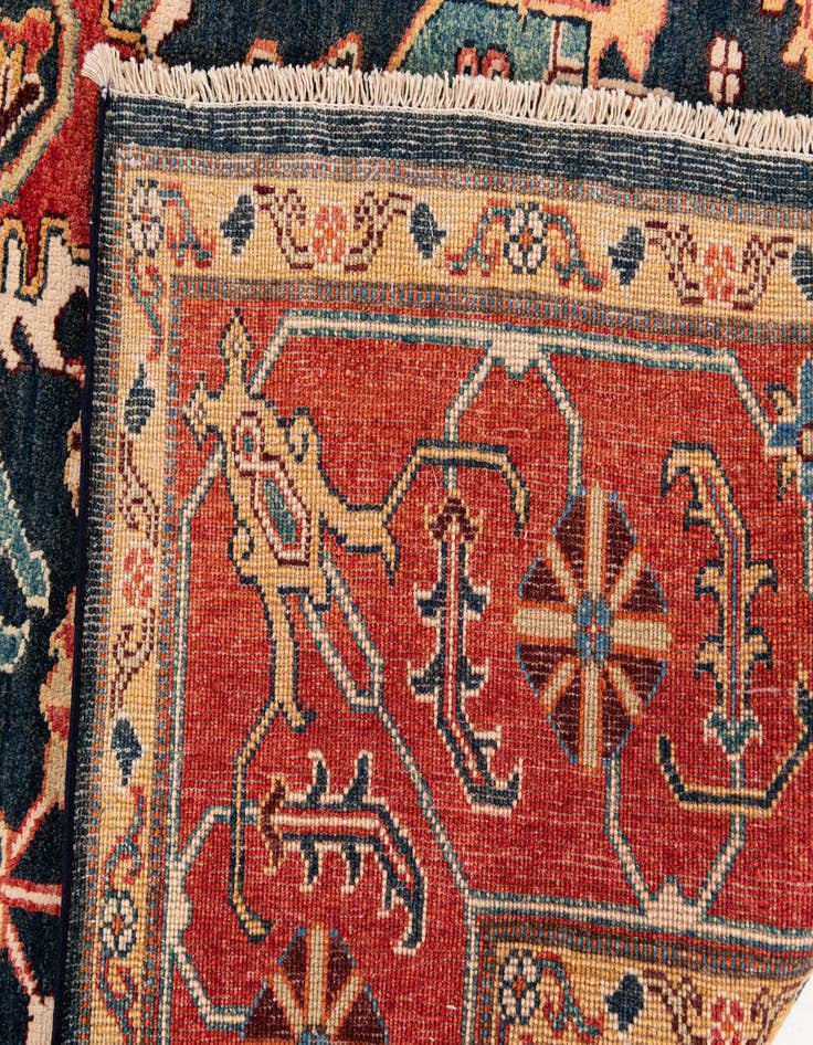 Detail image of  8' 2 x 11' 3  Hand Knotted Peshawar Ziegler Rug