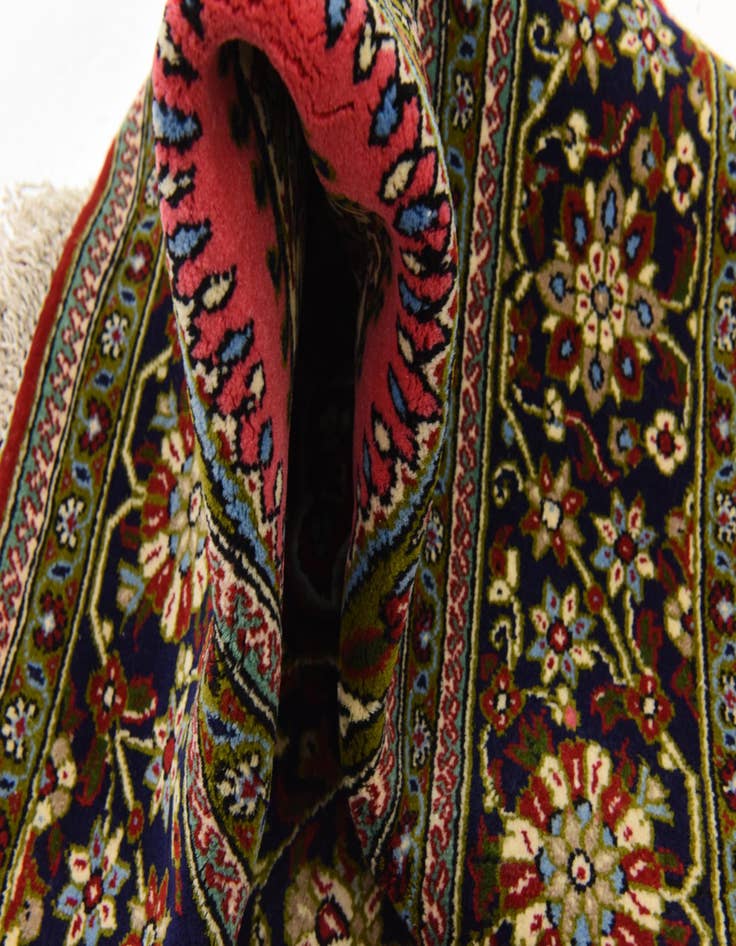 Detail image of  4' 7 x 6' 10  Hand Knotted Qom Persian Rug