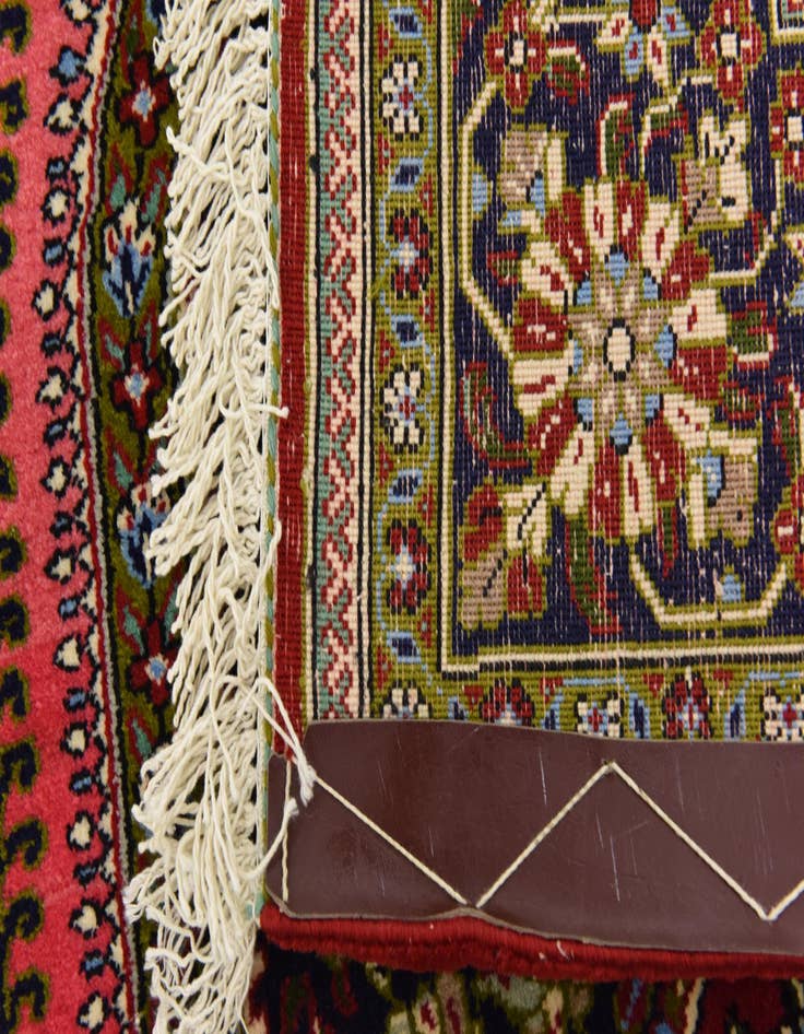 Detail image of  4' 7 x 6' 10  Hand Knotted Qom Persian Rug