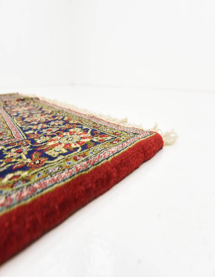 Detail image of  4' 7 x 6' 10  Hand Knotted Qom Persian Rug