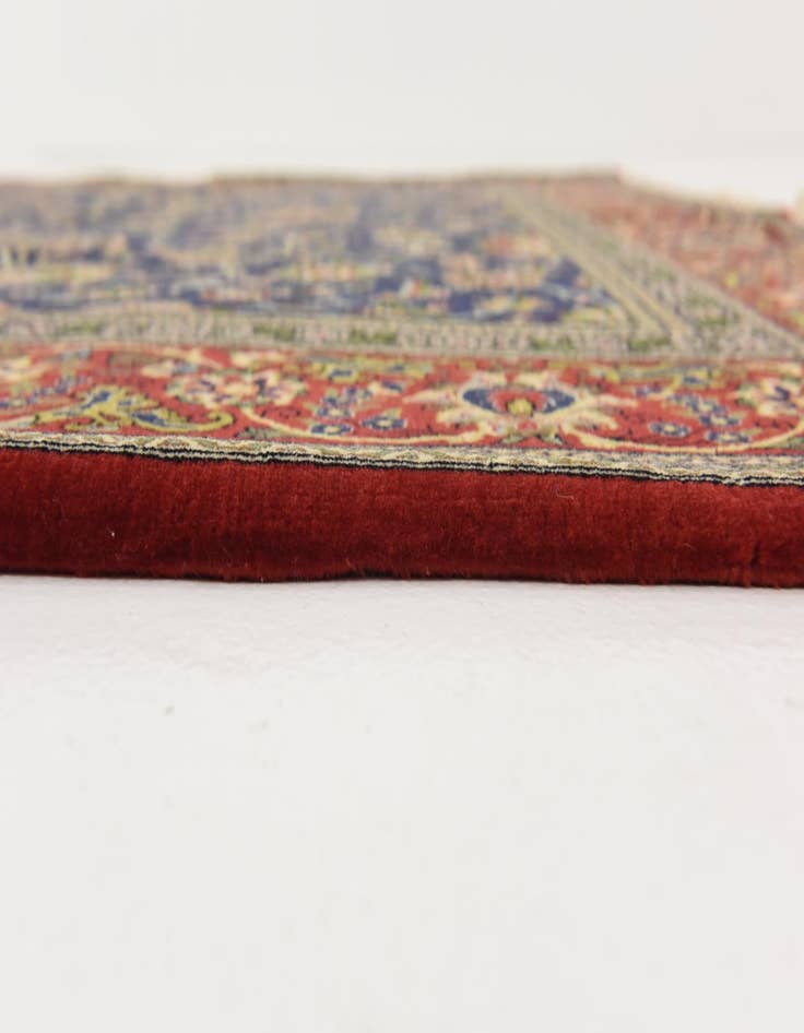 Detail image of  6' 11 x 10'  Hand Knotted Qom Persian Rug