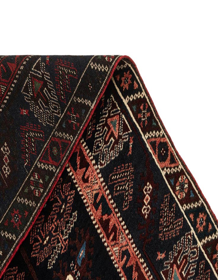 Detail image of  4' x 6' 3  Hand Knotted Shiraz Persian Wool Rug