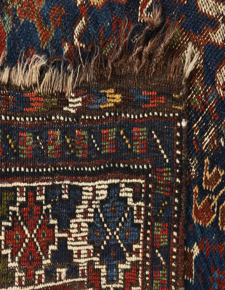 Detail image of  4' 1 x 5' 10  Hand Knotted Shirvan Persian Wool Rug