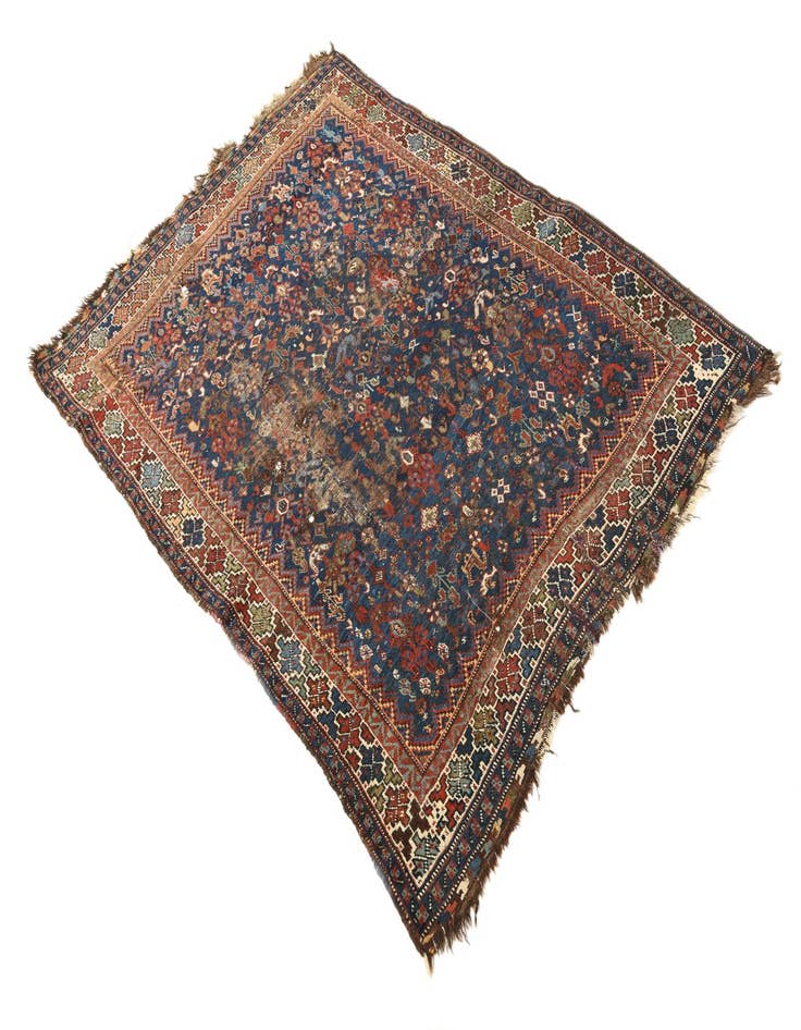 Detail image of  4' 1 x 5' 10  Hand Knotted Shirvan Persian Wool Rug