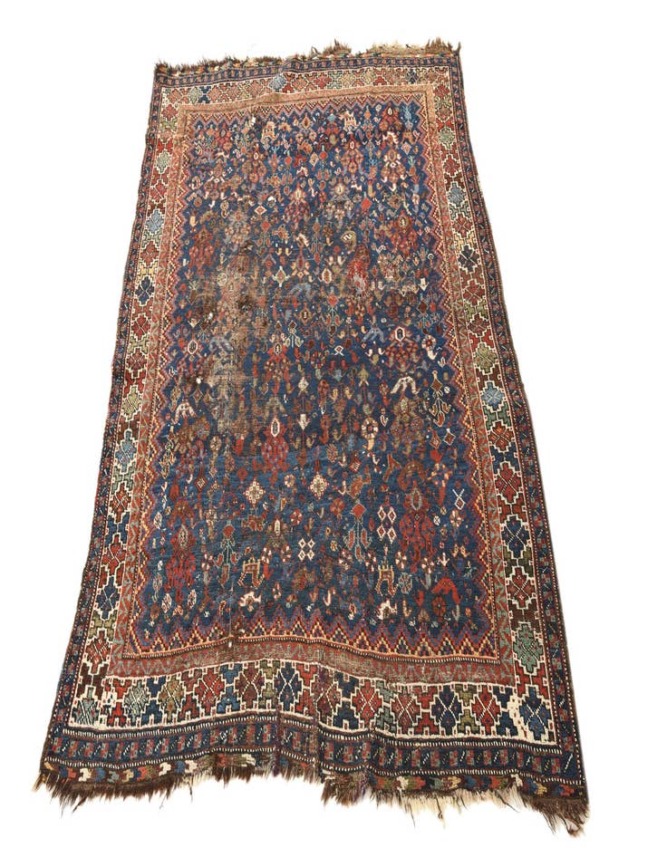 Detail image of  4' 1 x 5' 10  Hand Knotted Shirvan Persian Wool Rug