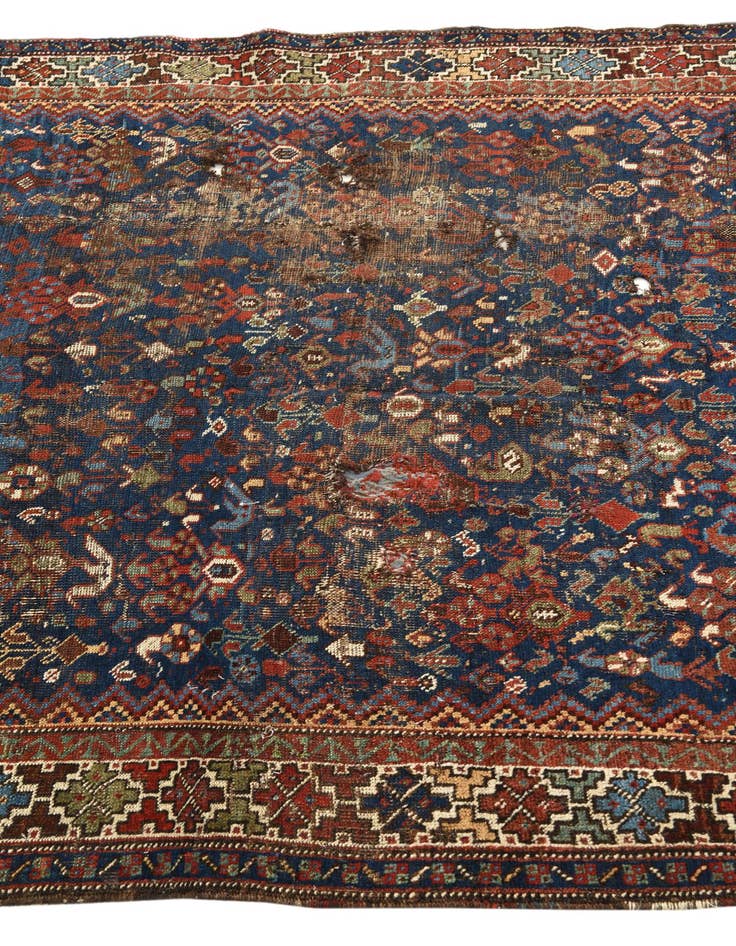Detail image of  4' 1 x 5' 10  Hand Knotted Shirvan Persian Wool Rug