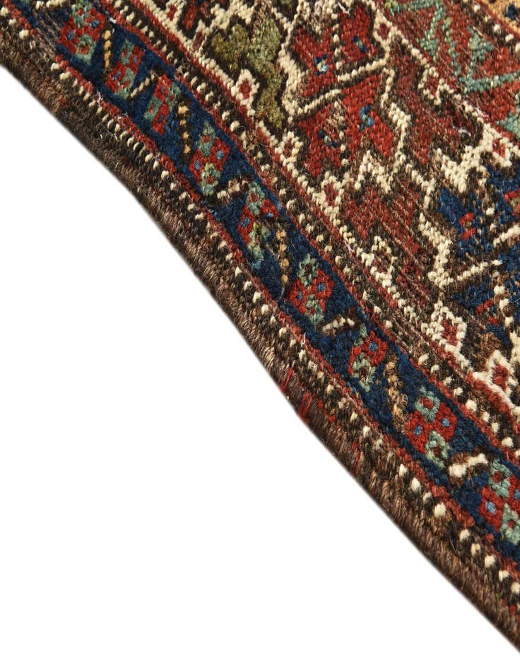 Detail image of  4' 1 x 5' 10  Hand Knotted Shirvan Persian Wool Rug
