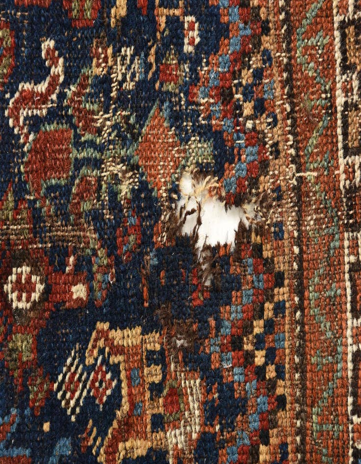 Detail image of  4' 1 x 5' 10  Hand Knotted Shirvan Persian Wool Rug