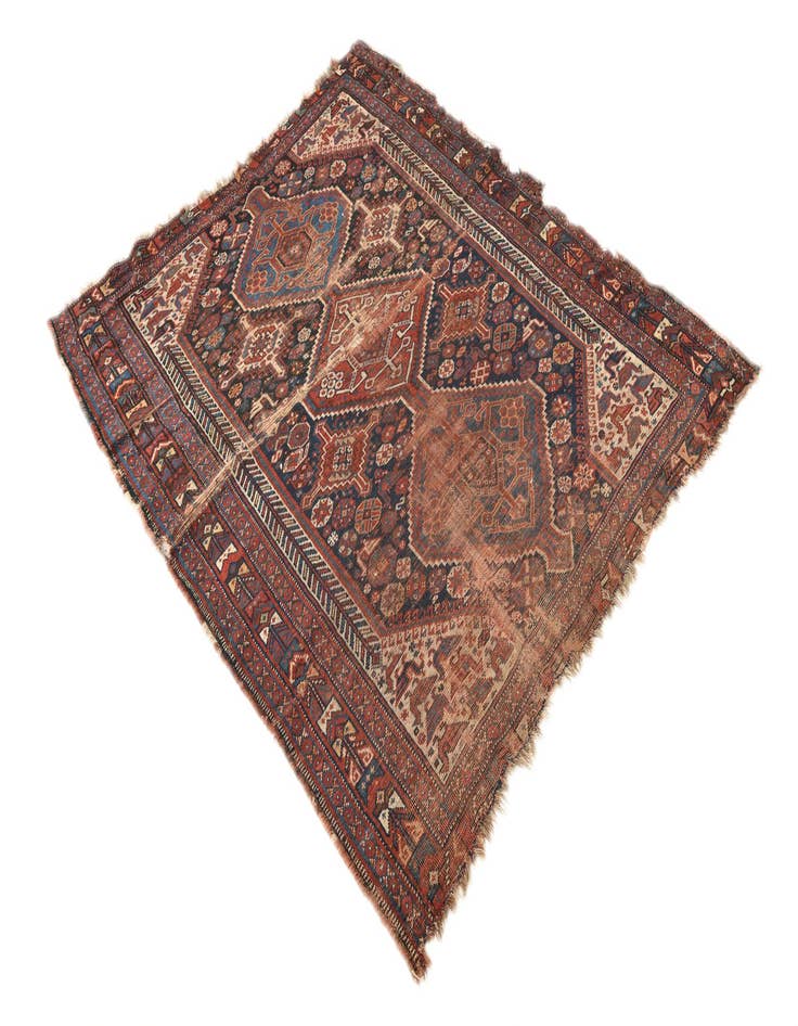 Detail image of 4' 3 x 5' Hand Knotted Shirvan Persian Wool Rug