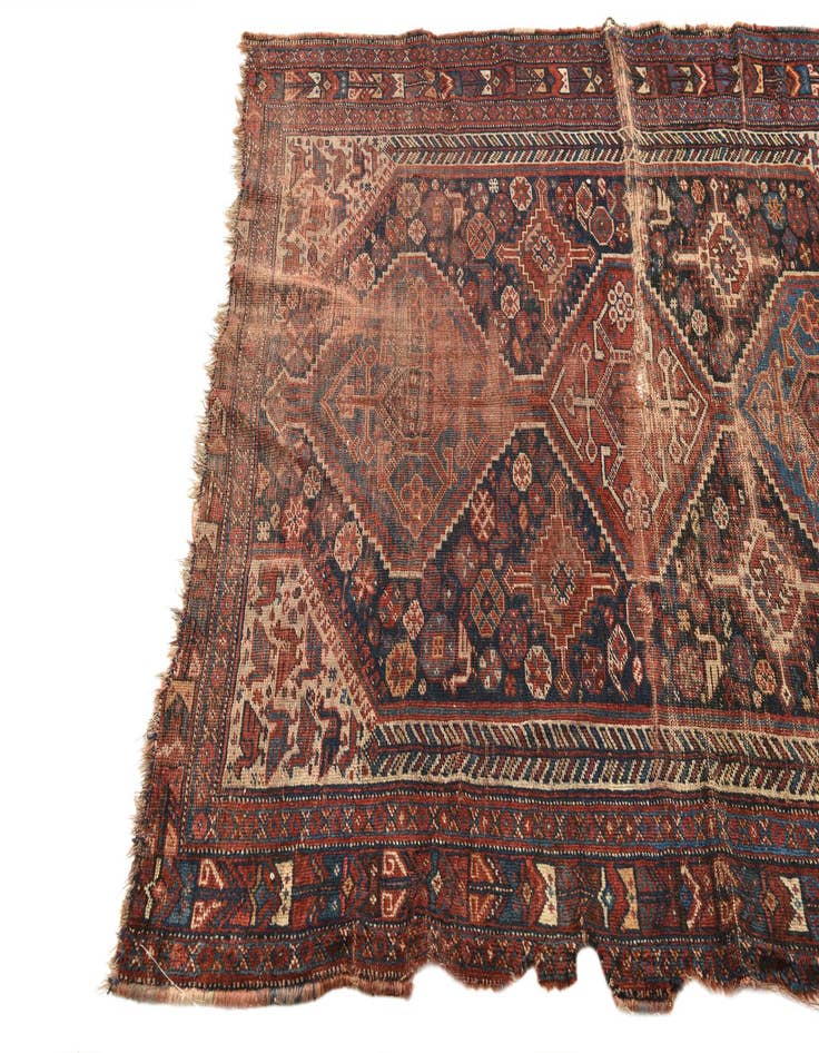 Detail image of 4' 3 x 5' Hand Knotted Shirvan Persian Wool Rug