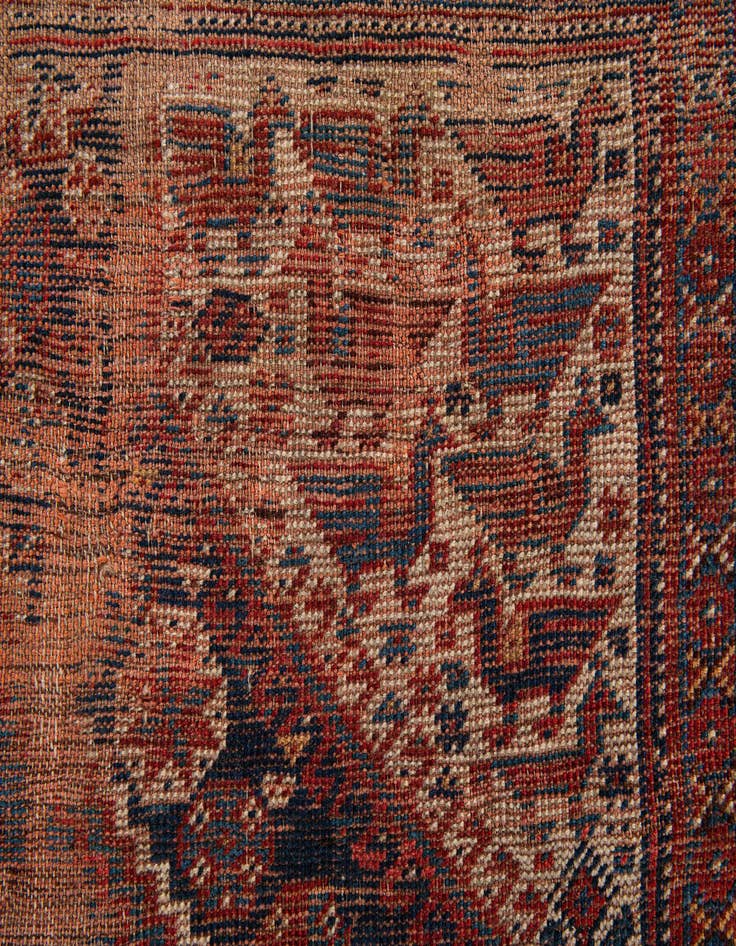 Detail image of  4' 3 x 5'  Hand Knotted Shirvan Persian Wool Rug
