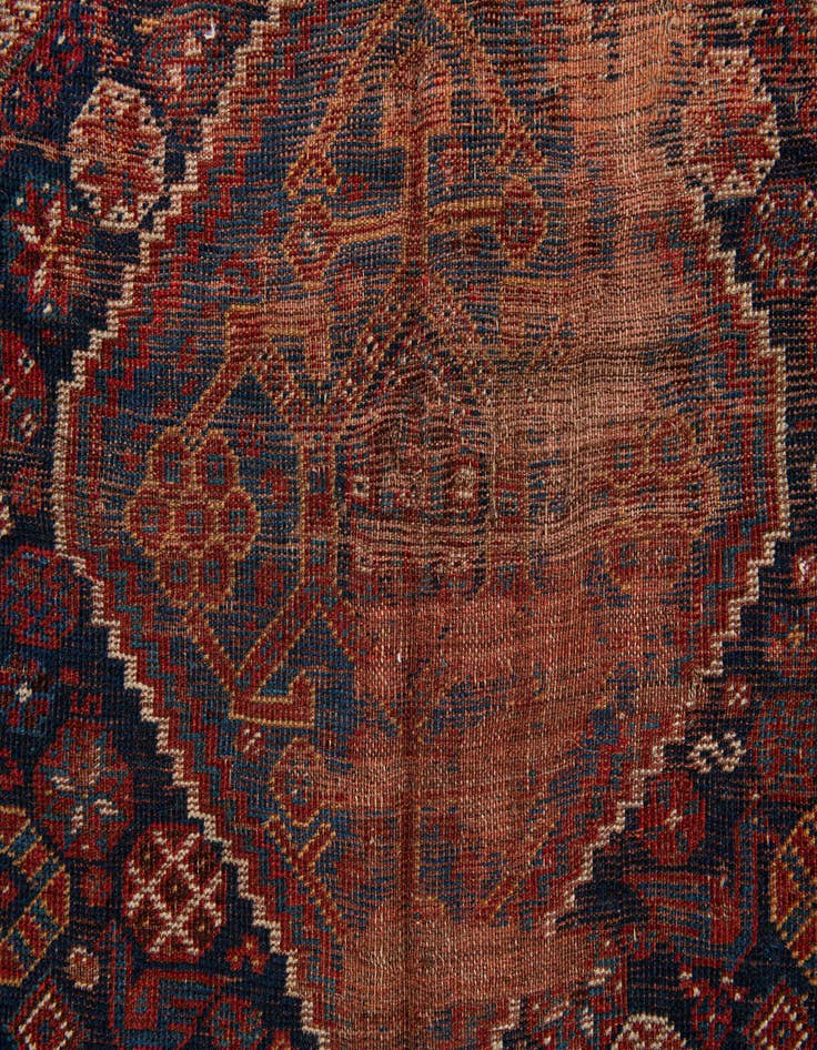Detail image of  4' 3 x 5'  Hand Knotted Shirvan Persian Wool Rug