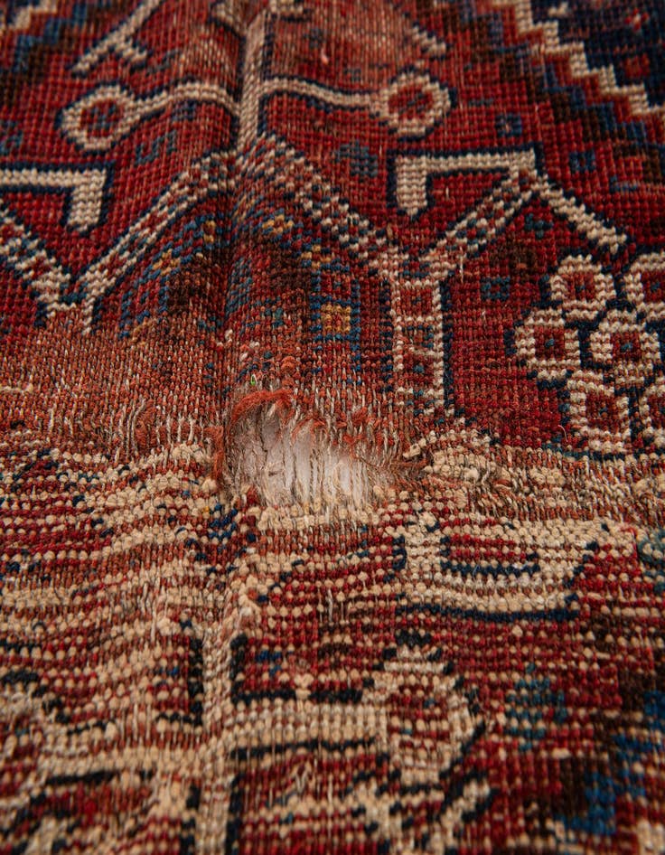 Detail image of  4' 3 x 5'  Hand Knotted Shirvan Persian Wool Rug