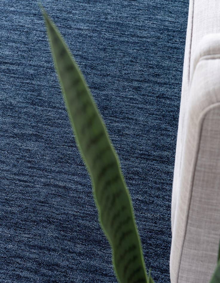 Detail image of  8' 2 x 11' 6  Hand Knotted Solid Gabbeh Wool Rug