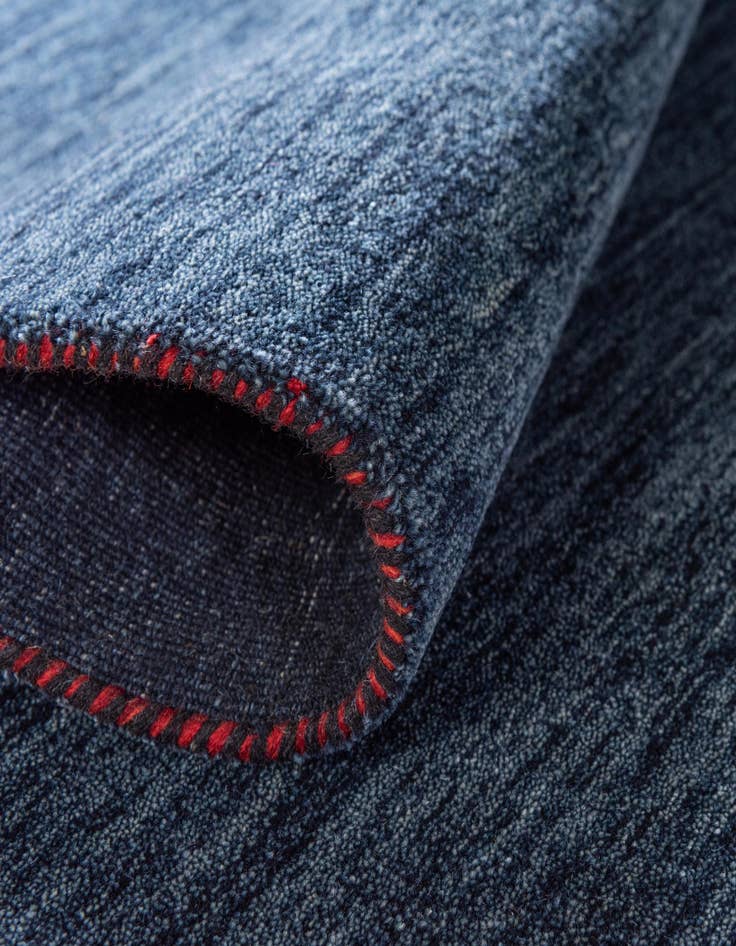 Detail image of  8' 2 x 11' 6  Hand Knotted Solid Gabbeh Wool Rug