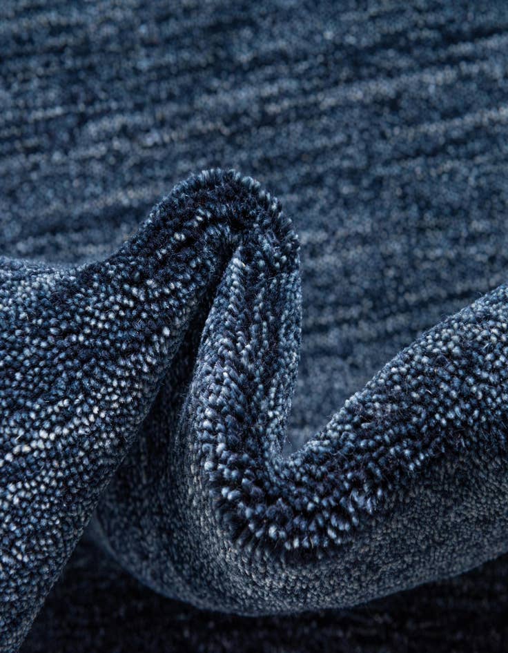 Detail image of  8' 2 x 11' 6  Hand Knotted Solid Gabbeh Wool Rug