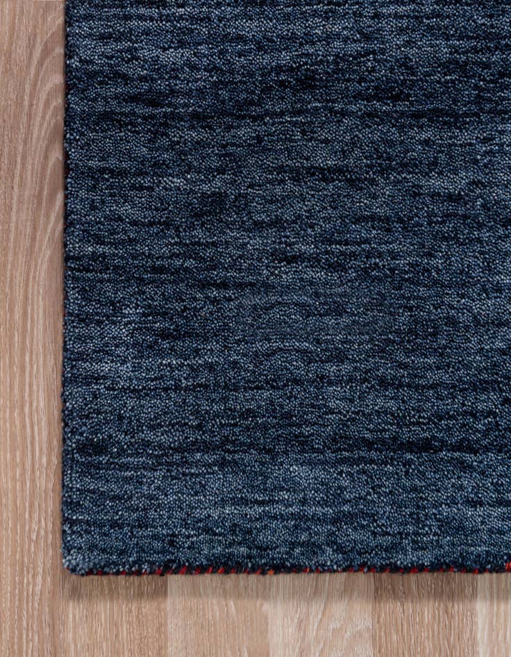 Detail image of  8' 2 x 11' 6  Hand Knotted Solid Gabbeh Wool Rug