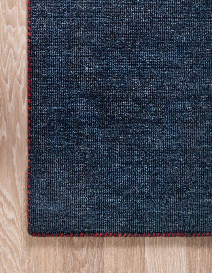 Detail image of  8' 2 x 11' 6  Hand Knotted Solid Gabbeh Wool Rug
