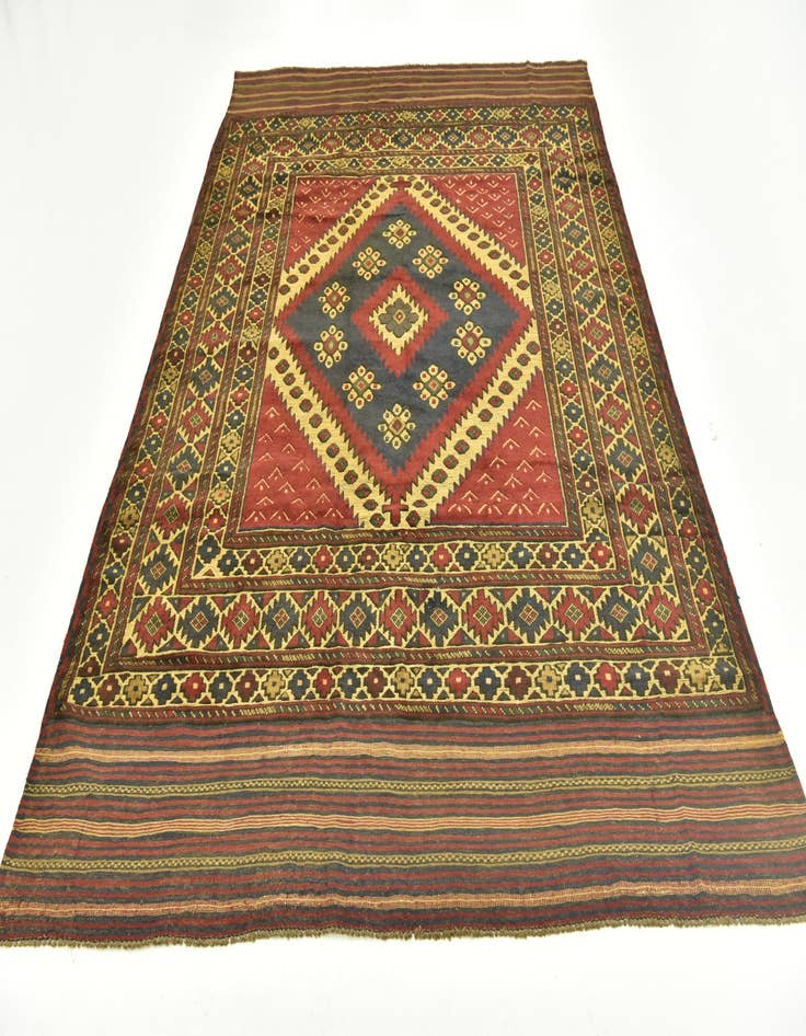 Detail image of 6' 1 x 9' 6 Hand Knotted Sumak Wool Rug