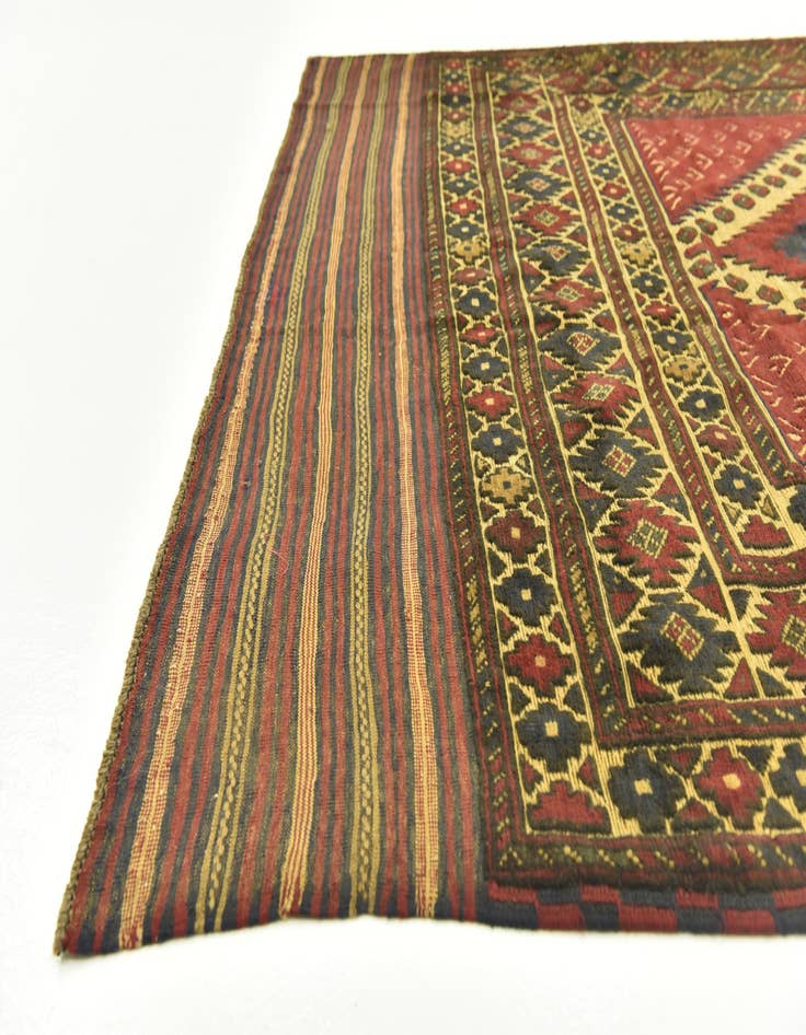 Detail image of 6' 1 x 9' 6 Hand Knotted Sumak Wool Rug