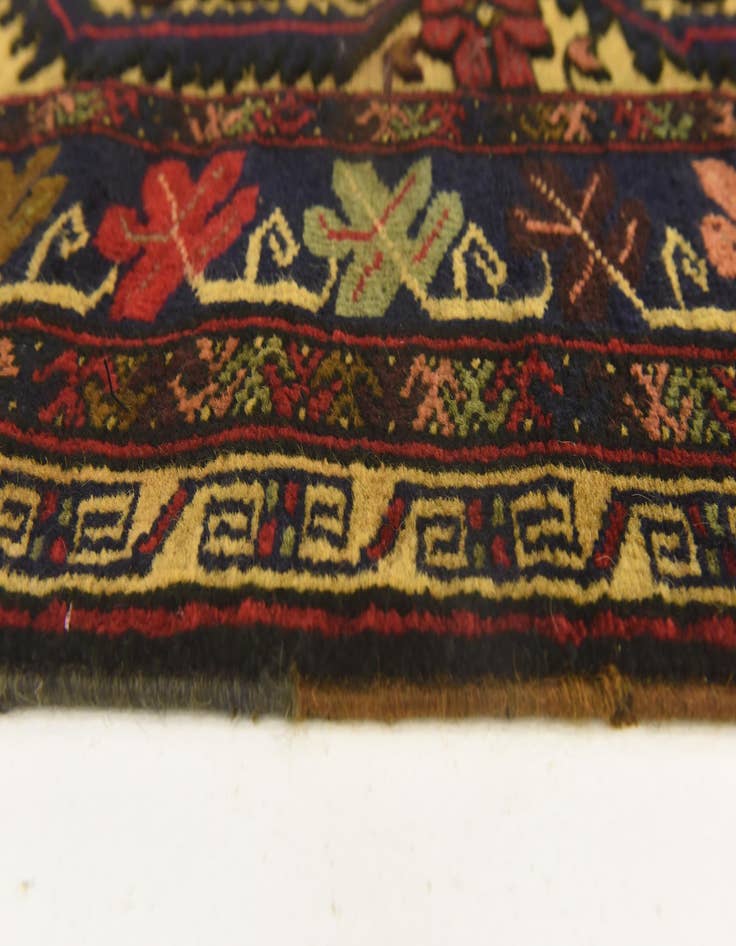 Detail image of  2' 9 x 4' 5  Hand Knotted Sumak Wool Rug