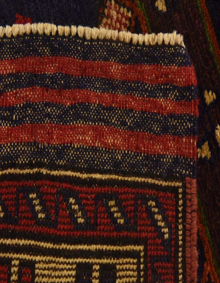 Detail image of  3' x 4' 7  Hand Knotted Sumak Wool Rug