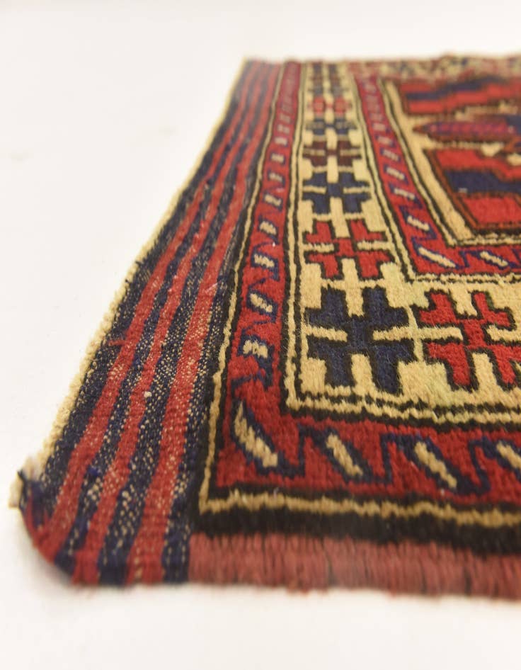 Detail image of  3' x 4' 7  Hand Knotted Sumak Wool Rug