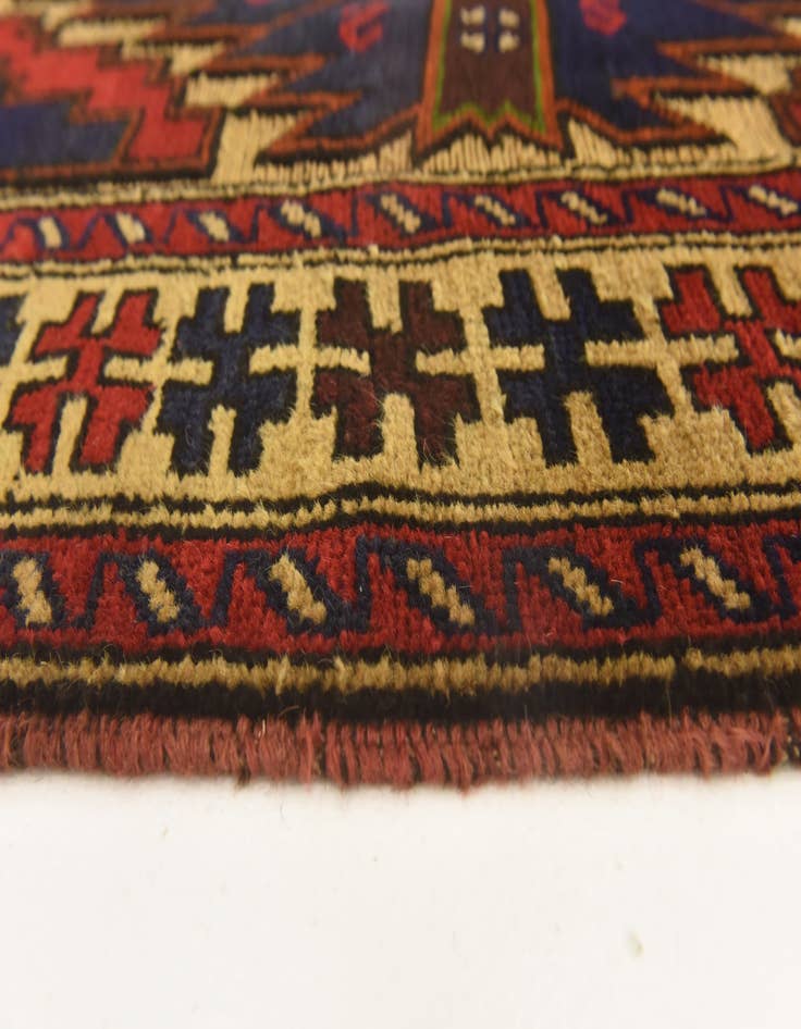 Detail image of  3' x 4' 7  Hand Knotted Sumak Wool Rug