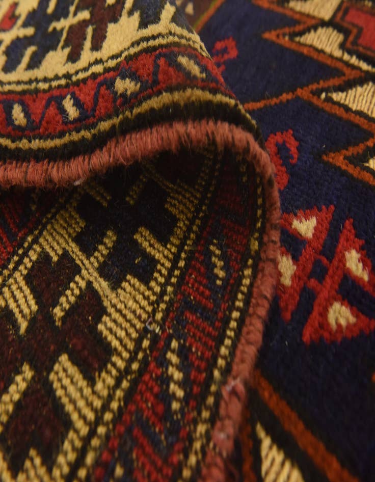 Detail image of  3' x 4' 7  Hand Knotted Sumak Wool Rug