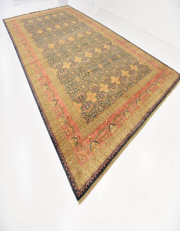 Detail image of  12' 4 x 21' 11  Hand Knotted Tabriz Hadji Jalili Oriental Rug