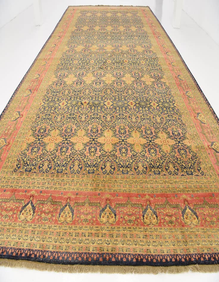 Detail image of  12' 4 x 21' 11  Hand Knotted Tabriz Hadji Jalili Oriental Rug