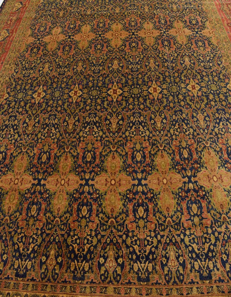 Detail image of  12' 4 x 21' 11  Hand Knotted Tabriz Hadji Jalili Oriental Rug