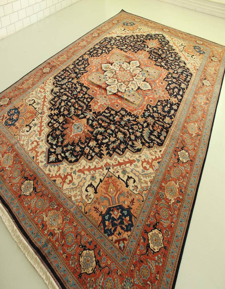 Detail image of  11' 6 x 16' 9  Hand Knotted Tabriz Persian Rug